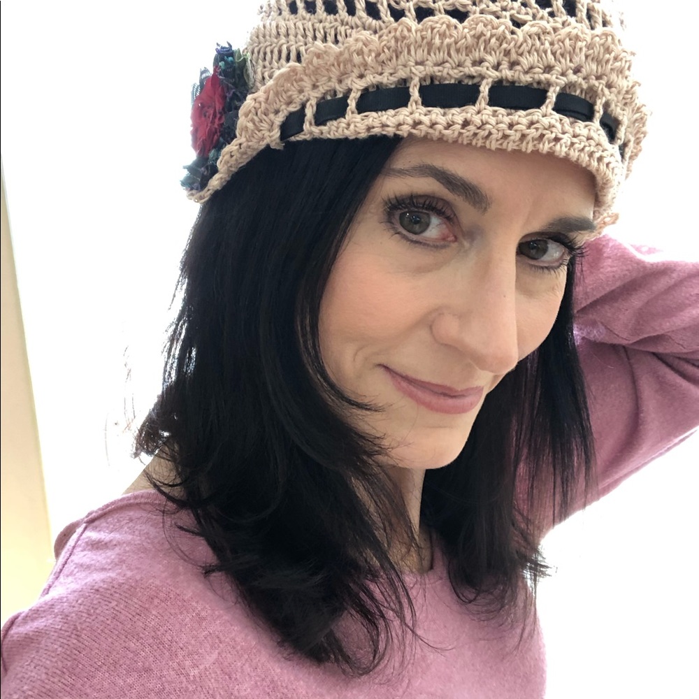 Unique handmade Boho hat FIRM 🌟ONE OF A KIND Crochet linen Boho hat - Picture 6 of 8